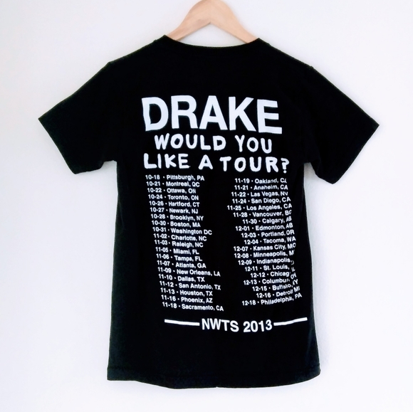DRAKE - WOULD YOU LIKE A TOUR? 2013 TShirt Women's S Black Band Tour Tee - Picture 4 of 12